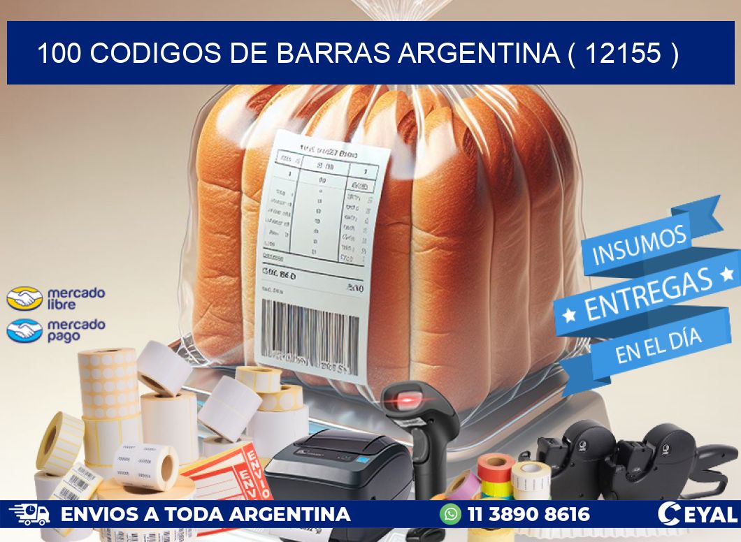 100 codigos de barras argentina ( 12155 )