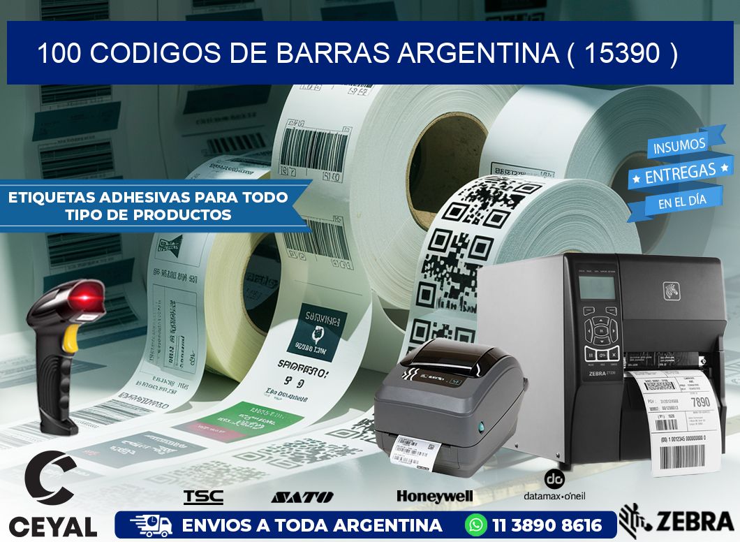 100 codigos de barras argentina ( 15390 )