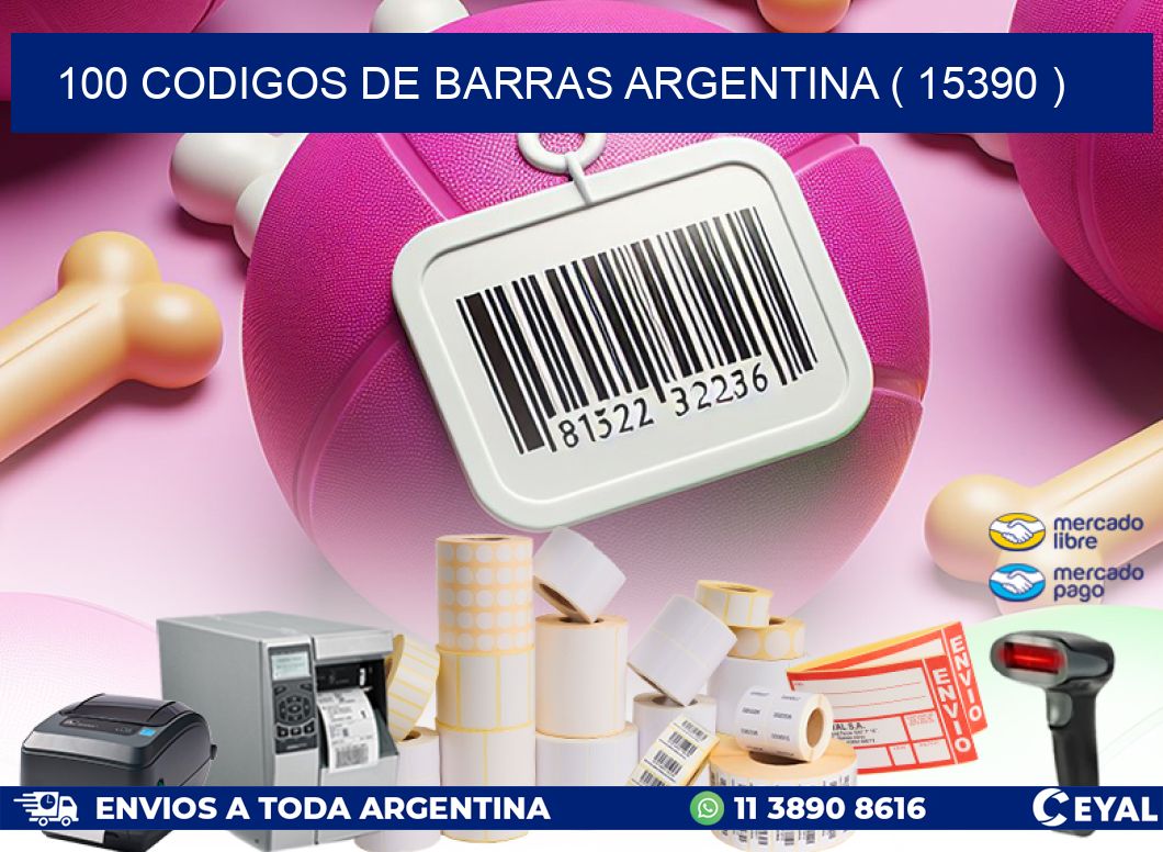 100 codigos de barras argentina ( 15390 )