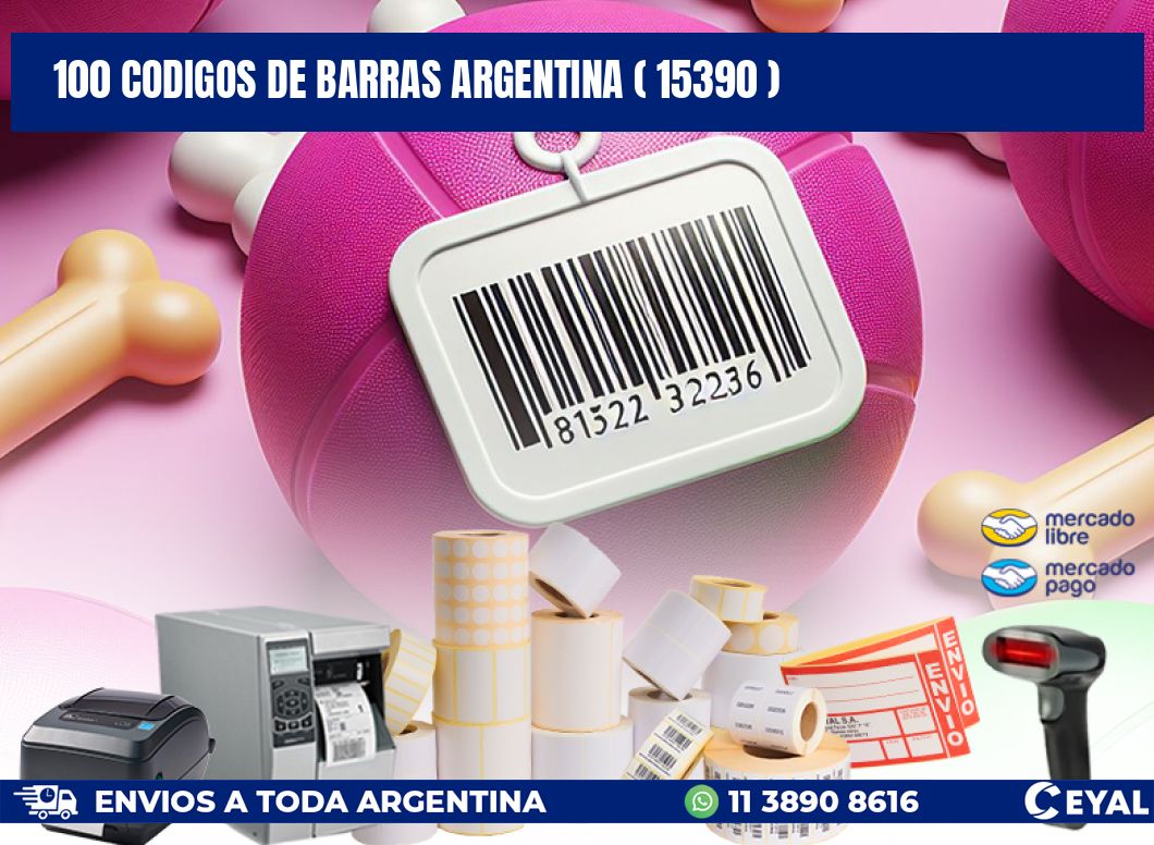 100 codigos de barras argentina ( 15390 )