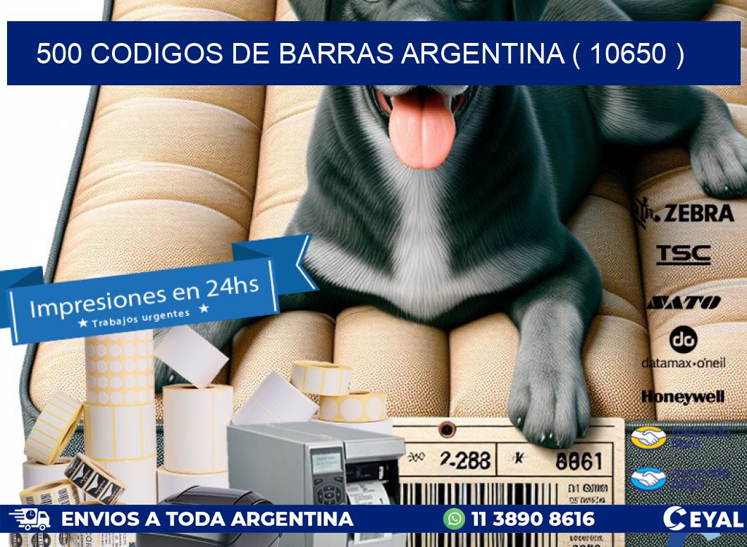500 codigos de barras argentina ( 10650 )