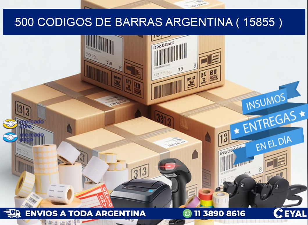 500 codigos de barras argentina ( 15855 )