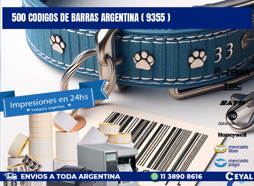 500 codigos de barras argentina ( 9355 )