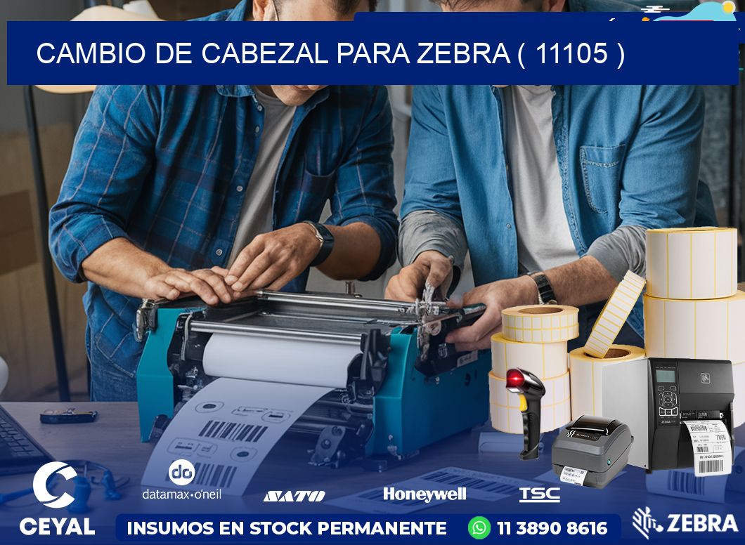 CAMBIO DE CABEZAL PARA ZEBRA ( 11105 )