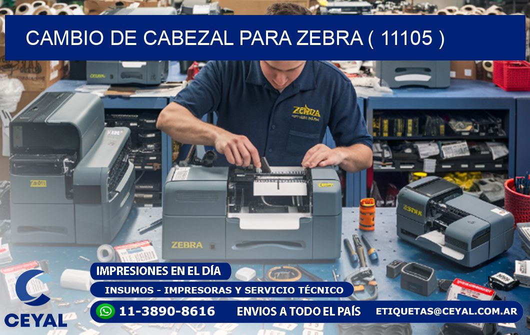 CAMBIO DE CABEZAL PARA ZEBRA ( 11105 )