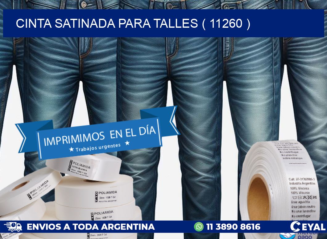 CINTA SATINADA PARA TALLES ( 11260 )