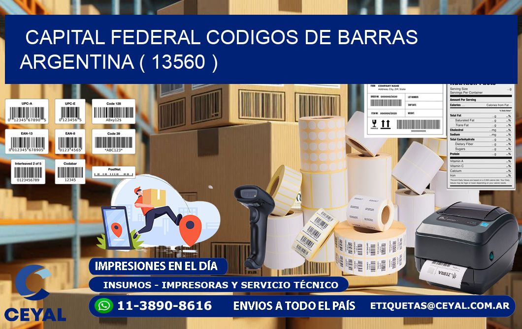 Capital federal codigos de barras argentina ( 13560 )