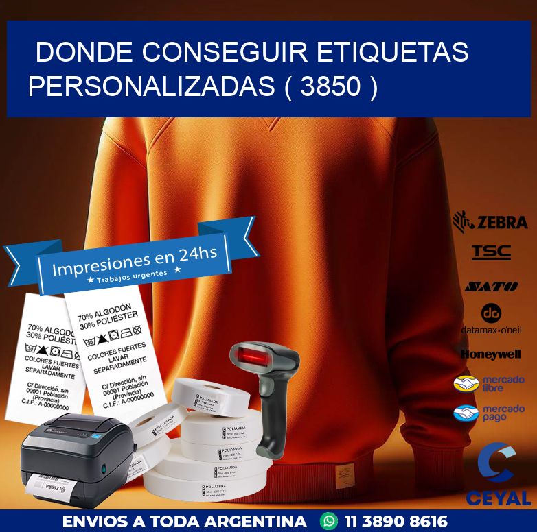 DONDE CONSEGUIR ETIQUETAS PERSONALIZADAS ( 3850 )
