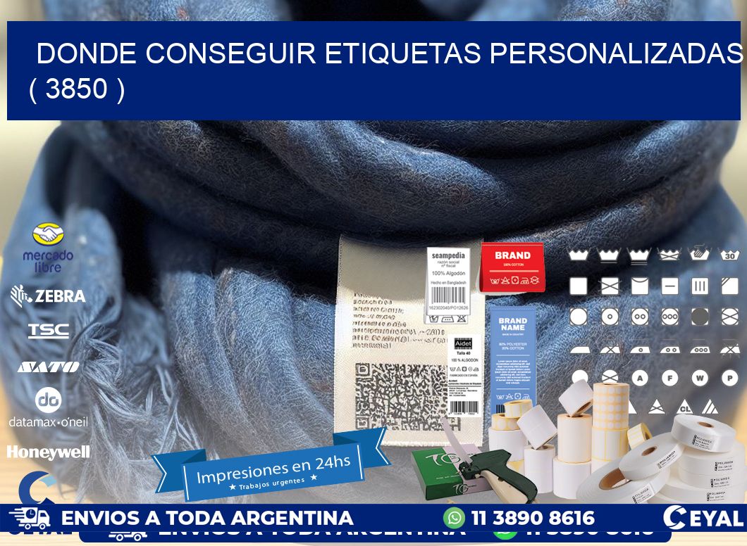 DONDE CONSEGUIR ETIQUETAS PERSONALIZADAS ( 3850 )