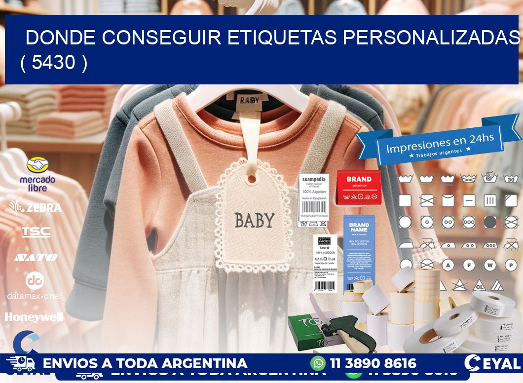 DONDE CONSEGUIR ETIQUETAS PERSONALIZADAS ( 5430 )