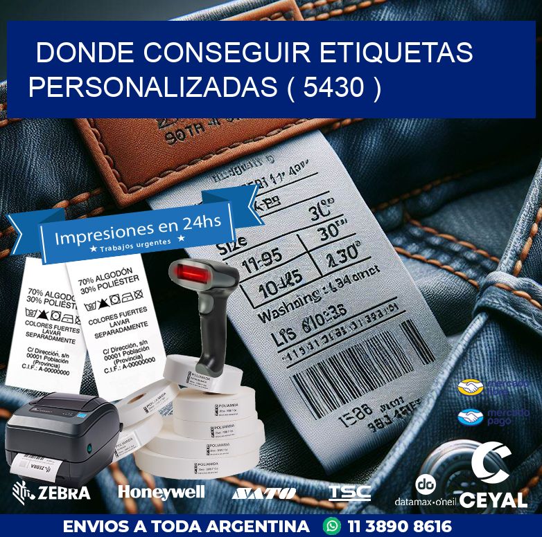 DONDE CONSEGUIR ETIQUETAS PERSONALIZADAS ( 5430 )