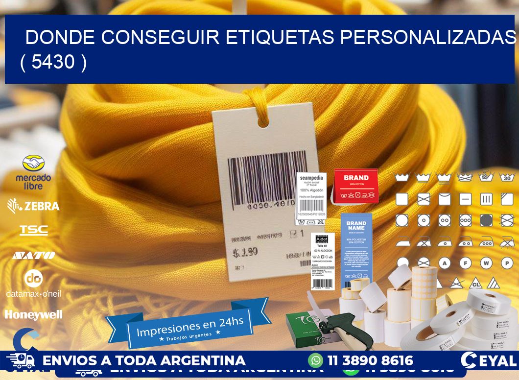 DONDE CONSEGUIR ETIQUETAS PERSONALIZADAS ( 5430 )