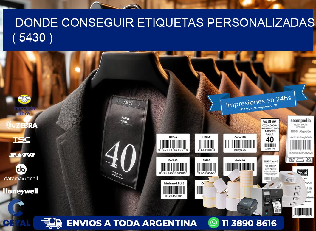 DONDE CONSEGUIR ETIQUETAS PERSONALIZADAS ( 5430 )