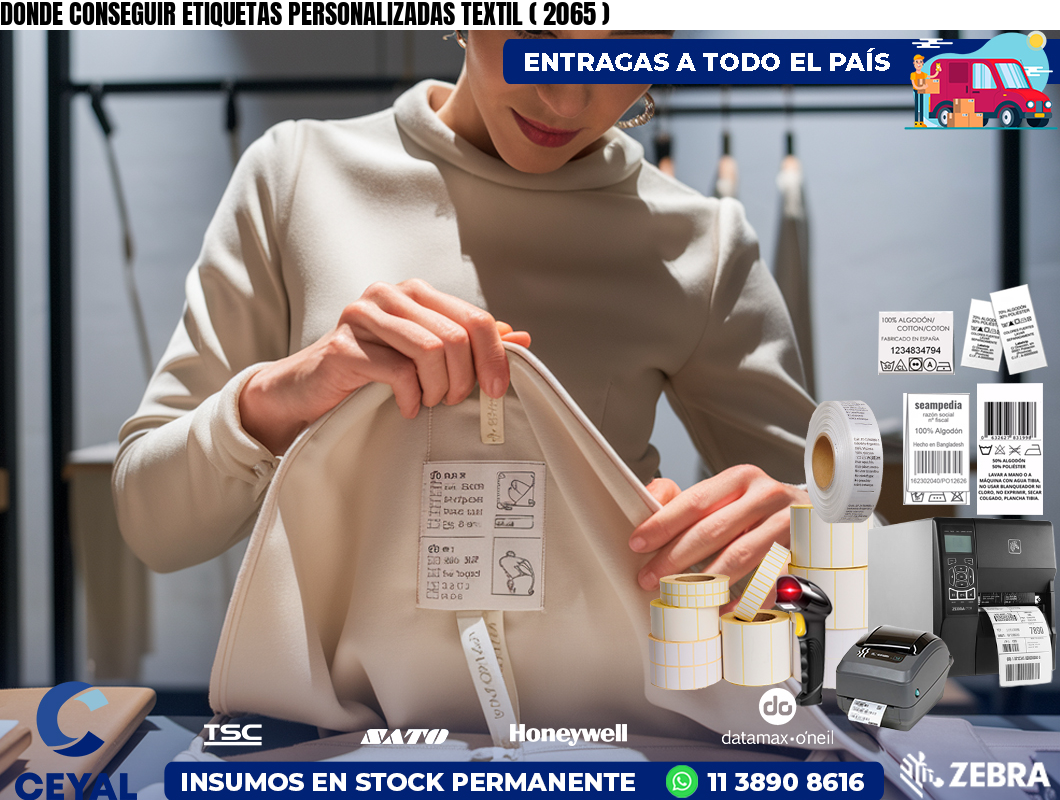 DONDE CONSEGUIR ETIQUETAS PERSONALIZADAS TEXTIL ( 2065 )