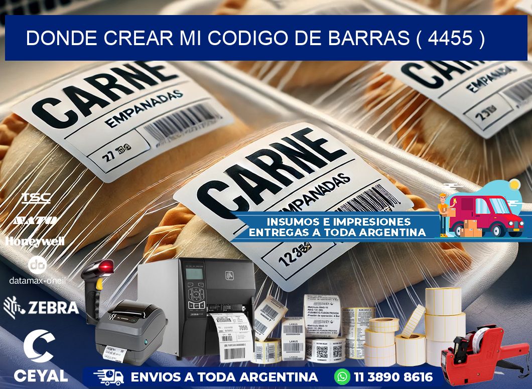 DONDE CREAR MI CODIGO DE BARRAS ( 4455 )
