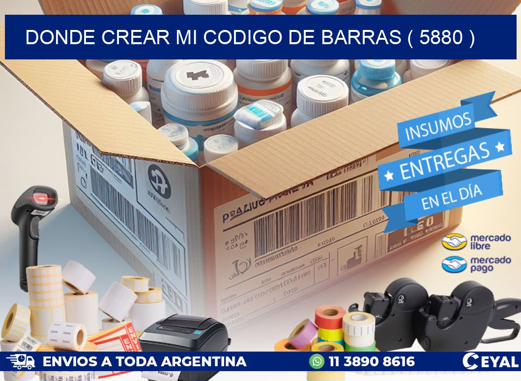 DONDE CREAR MI CODIGO DE BARRAS ( 5880 )