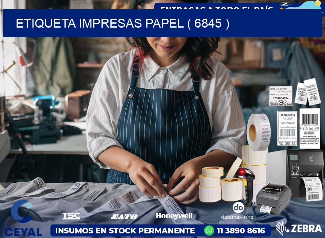 ETIQUETA IMPRESAS PAPEL ( 6845 )