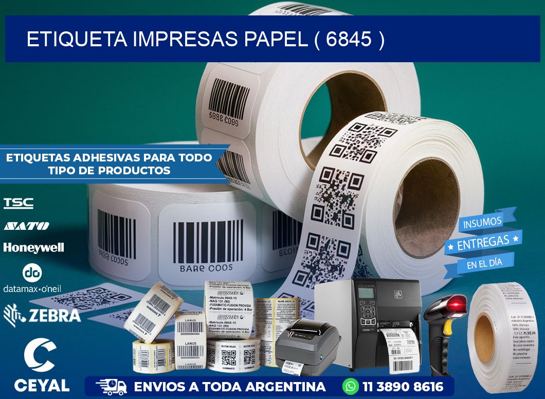 ETIQUETA IMPRESAS PAPEL ( 6845 )