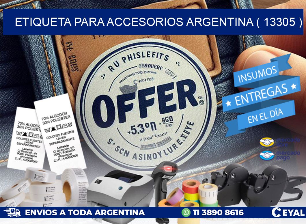 ETIQUETA PARA ACCESORIOS ARGENTINA ( 13305 )