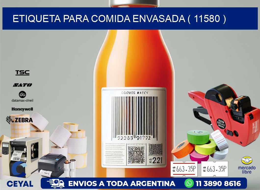 ETIQUETA PARA COMIDA ENVASADA ( 11580 )