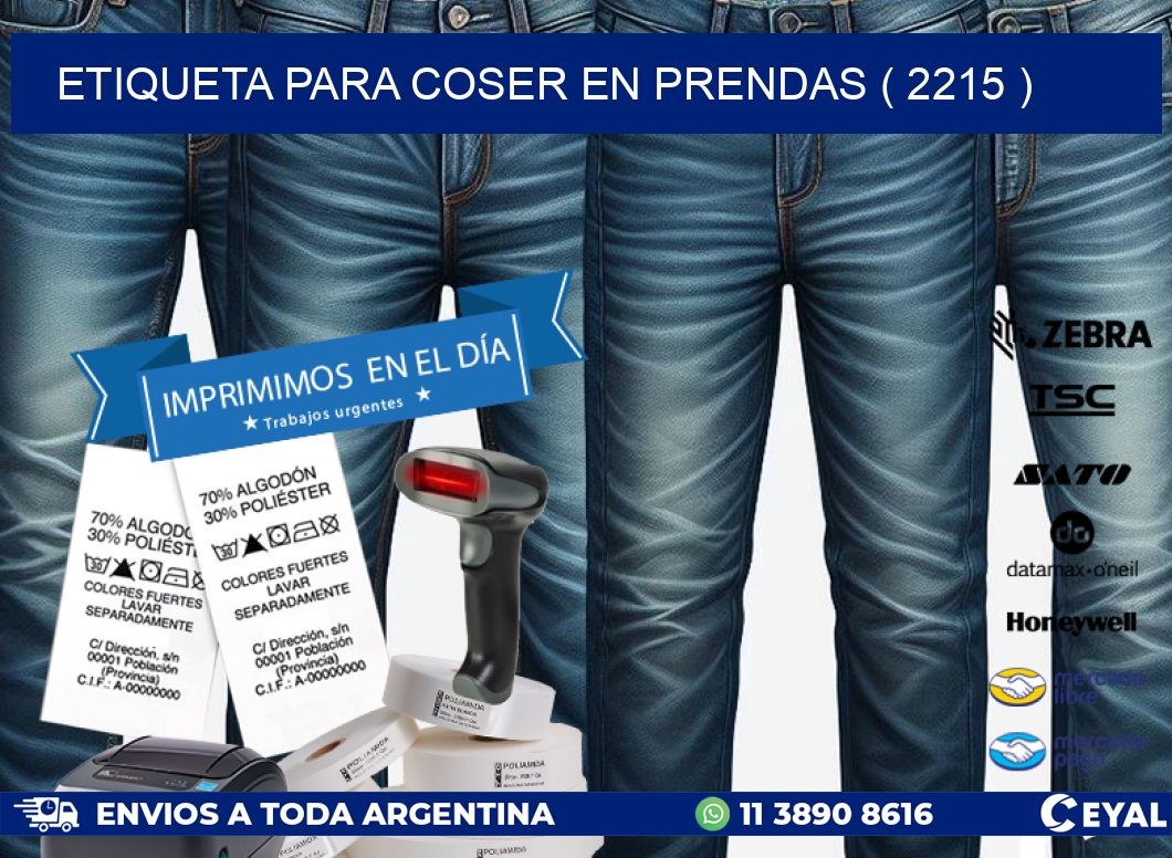 ETIQUETA PARA COSER EN PRENDAS ( 2215 )