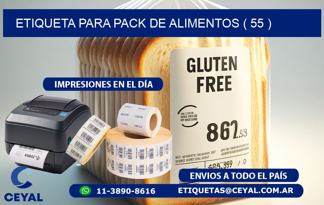 ETIQUETA PARA PACK DE ALIMENTOS ( 55 )