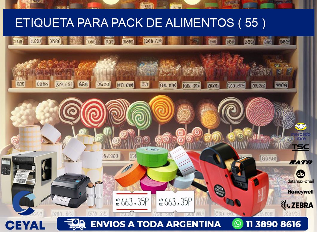 ETIQUETA PARA PACK DE ALIMENTOS ( 55 )