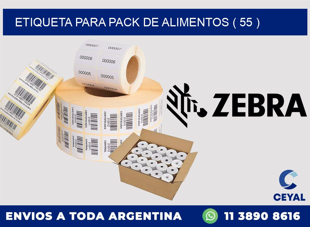 ETIQUETA PARA PACK DE ALIMENTOS ( 55 )