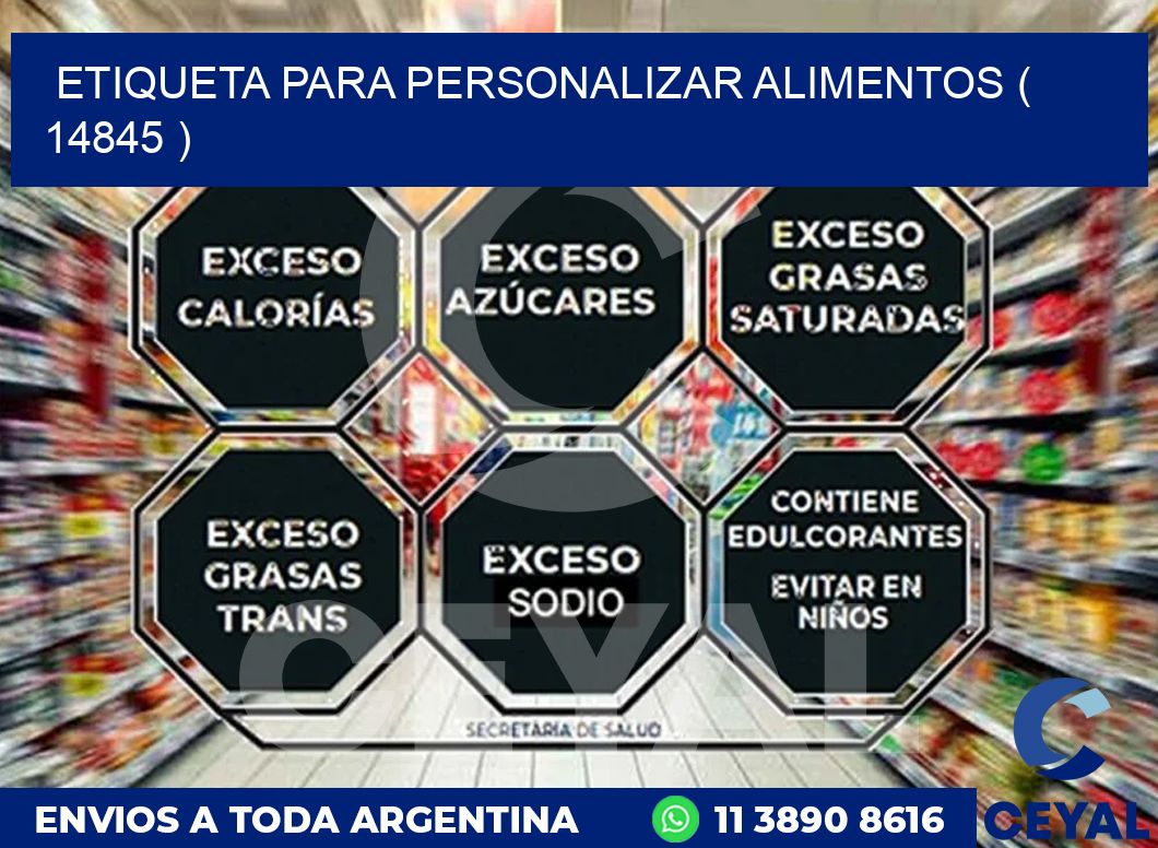 ETIQUETA PARA PERSONALIZAR ALIMENTOS ( 14845 )
