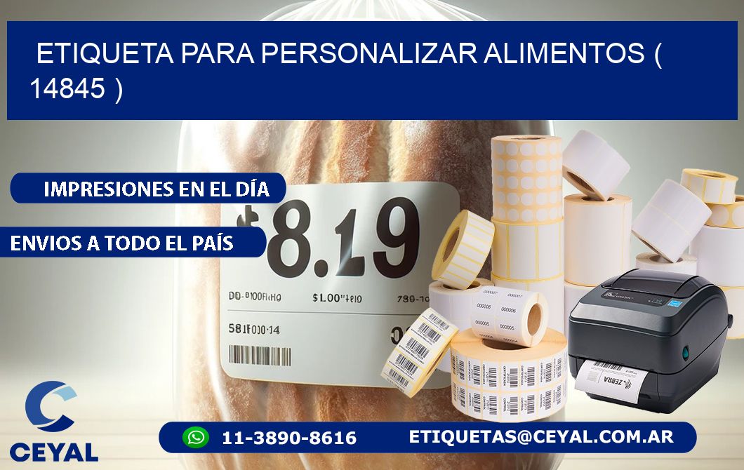 ETIQUETA PARA PERSONALIZAR ALIMENTOS ( 14845 )