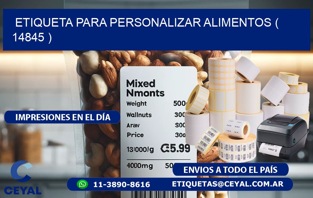 ETIQUETA PARA PERSONALIZAR ALIMENTOS ( 14845 )