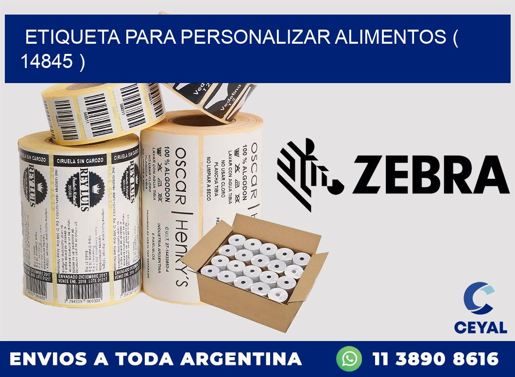 ETIQUETA PARA PERSONALIZAR ALIMENTOS ( 14845 )