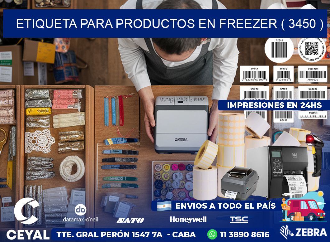 ETIQUETA PARA PRODUCTOS EN FREEZER ( 3450 )