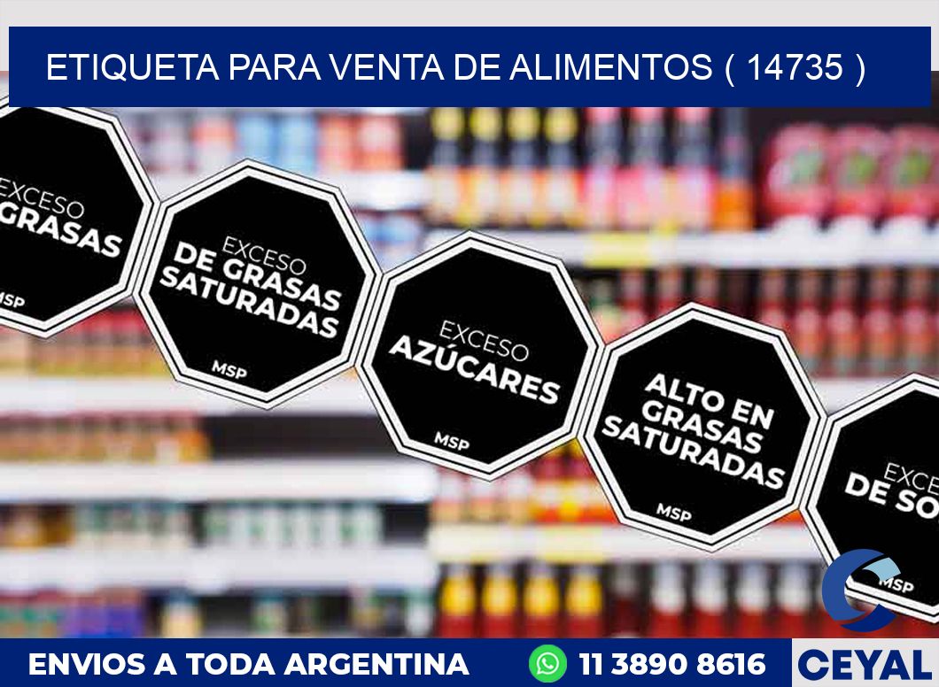 ETIQUETA PARA VENTA DE ALIMENTOS ( 14735 )