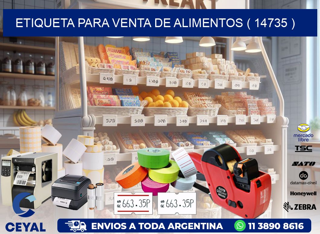ETIQUETA PARA VENTA DE ALIMENTOS ( 14735 )