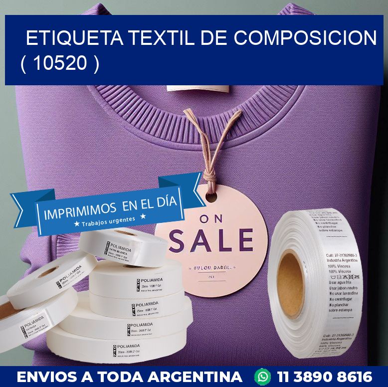 ETIQUETA TEXTIL DE COMPOSICION ( 10520 )