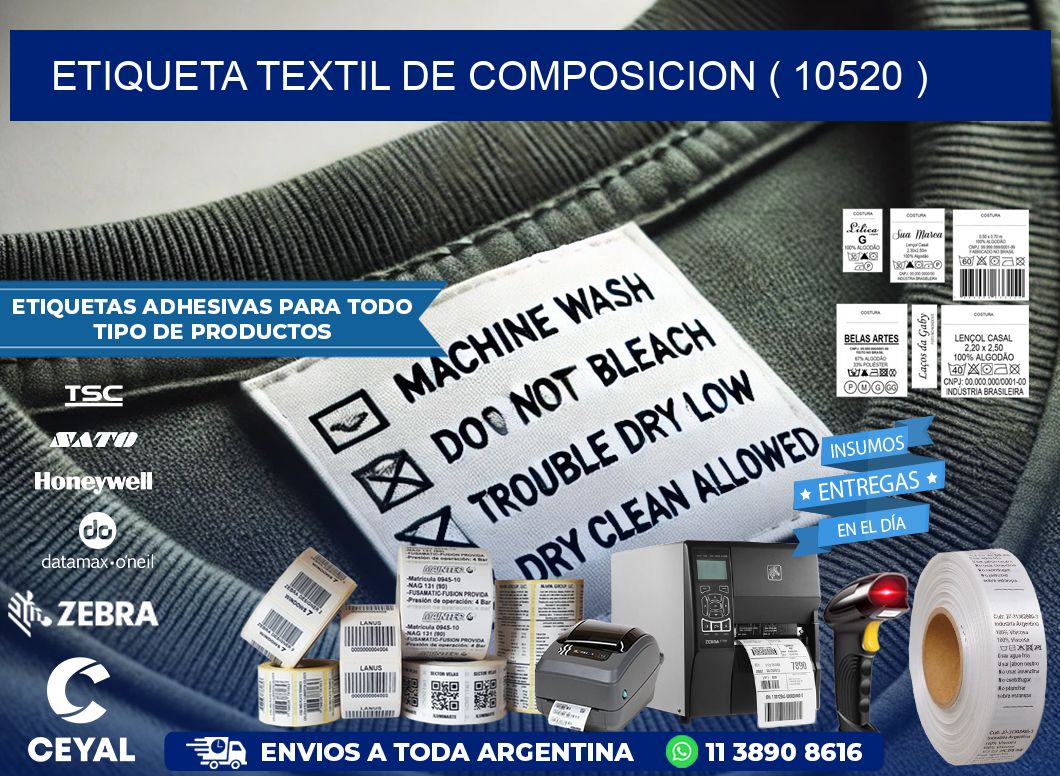 ETIQUETA TEXTIL DE COMPOSICION ( 10520 )