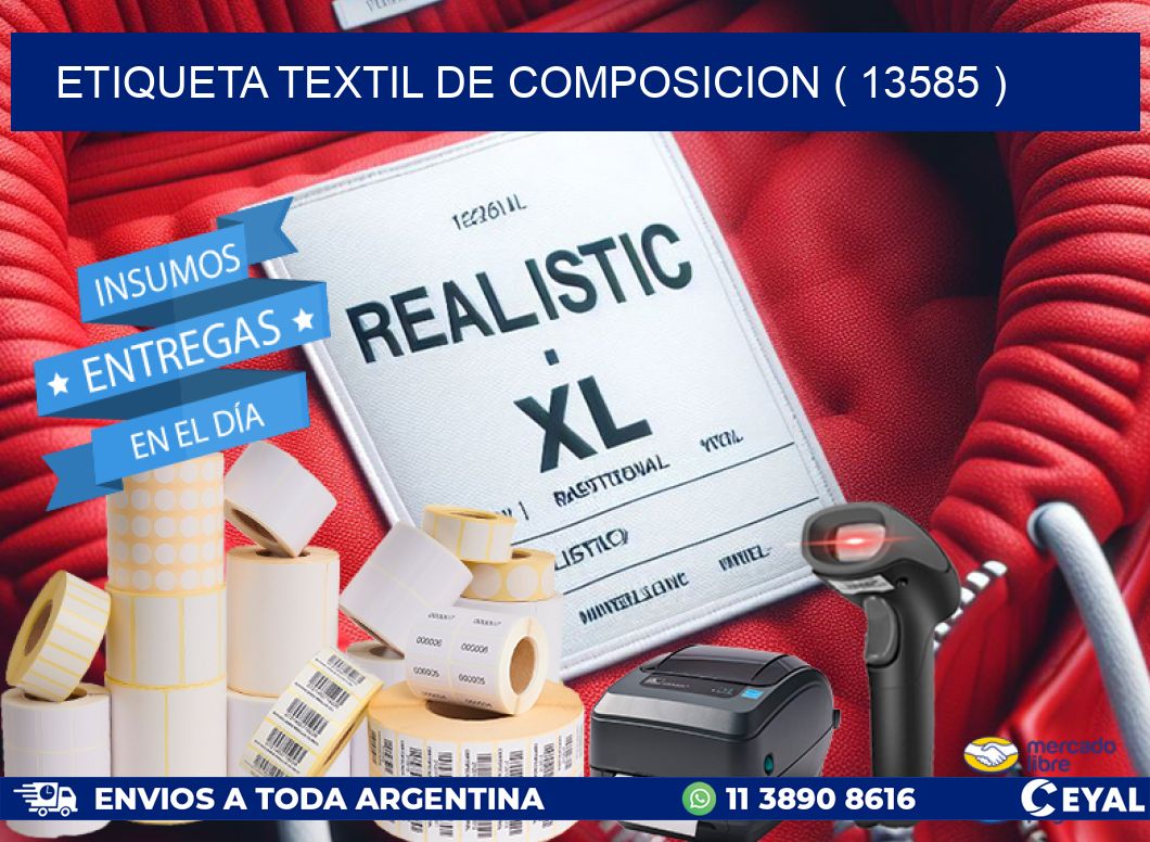 ETIQUETA TEXTIL DE COMPOSICION ( 13585 )