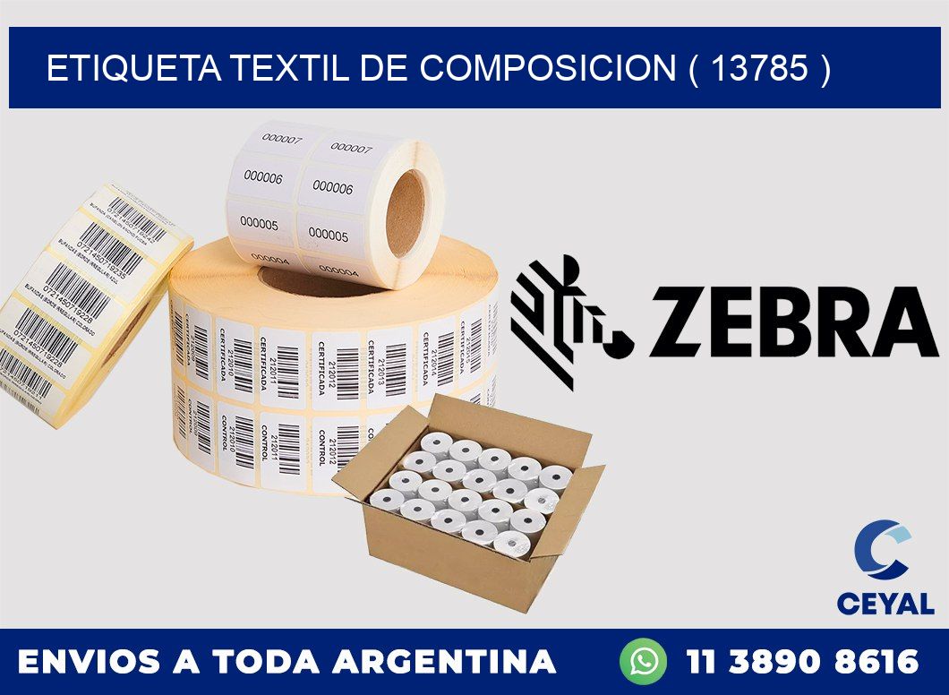 ETIQUETA TEXTIL DE COMPOSICION ( 13785 )