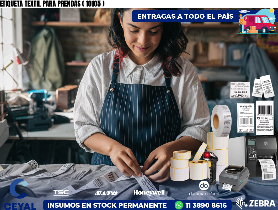 ETIQUETA TEXTIL PARA PRENDAS ( 10105 )