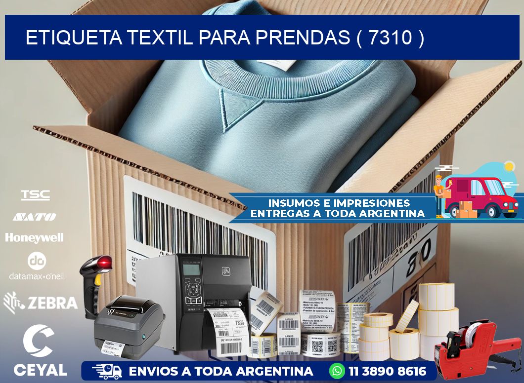 ETIQUETA TEXTIL PARA PRENDAS ( 7310 )