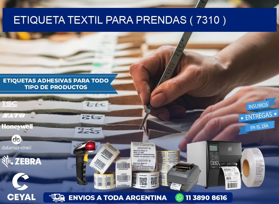 ETIQUETA TEXTIL PARA PRENDAS ( 7310 )