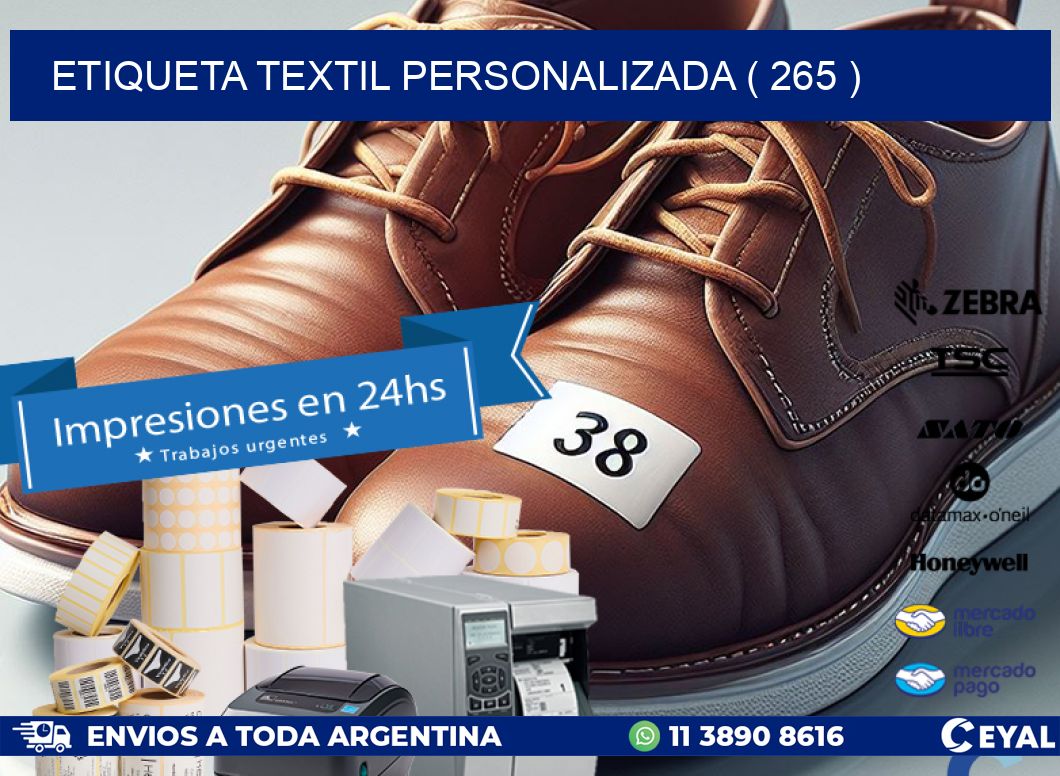 ETIQUETA TEXTIL PERSONALIZADA ( 265 )