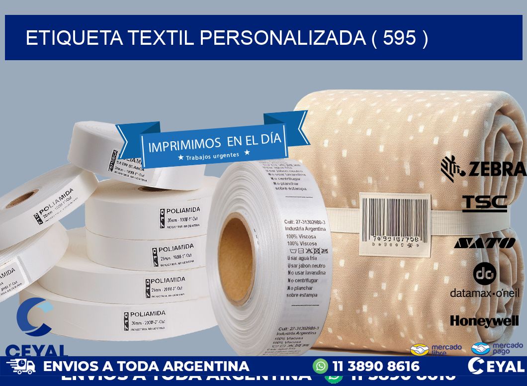 ETIQUETA TEXTIL PERSONALIZADA ( 595 )