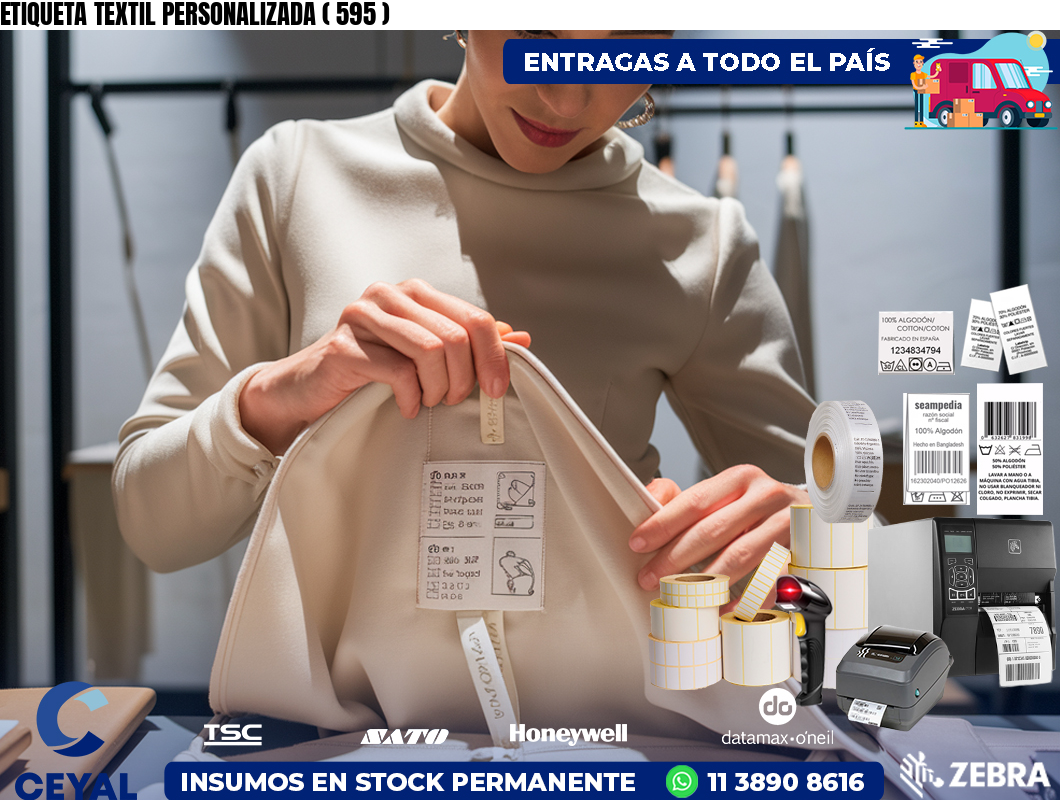 ETIQUETA TEXTIL PERSONALIZADA ( 595 )