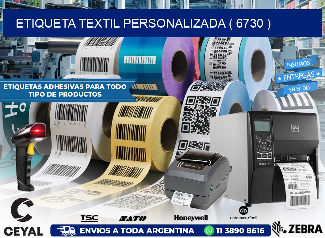 ETIQUETA TEXTIL PERSONALIZADA ( 6730 )