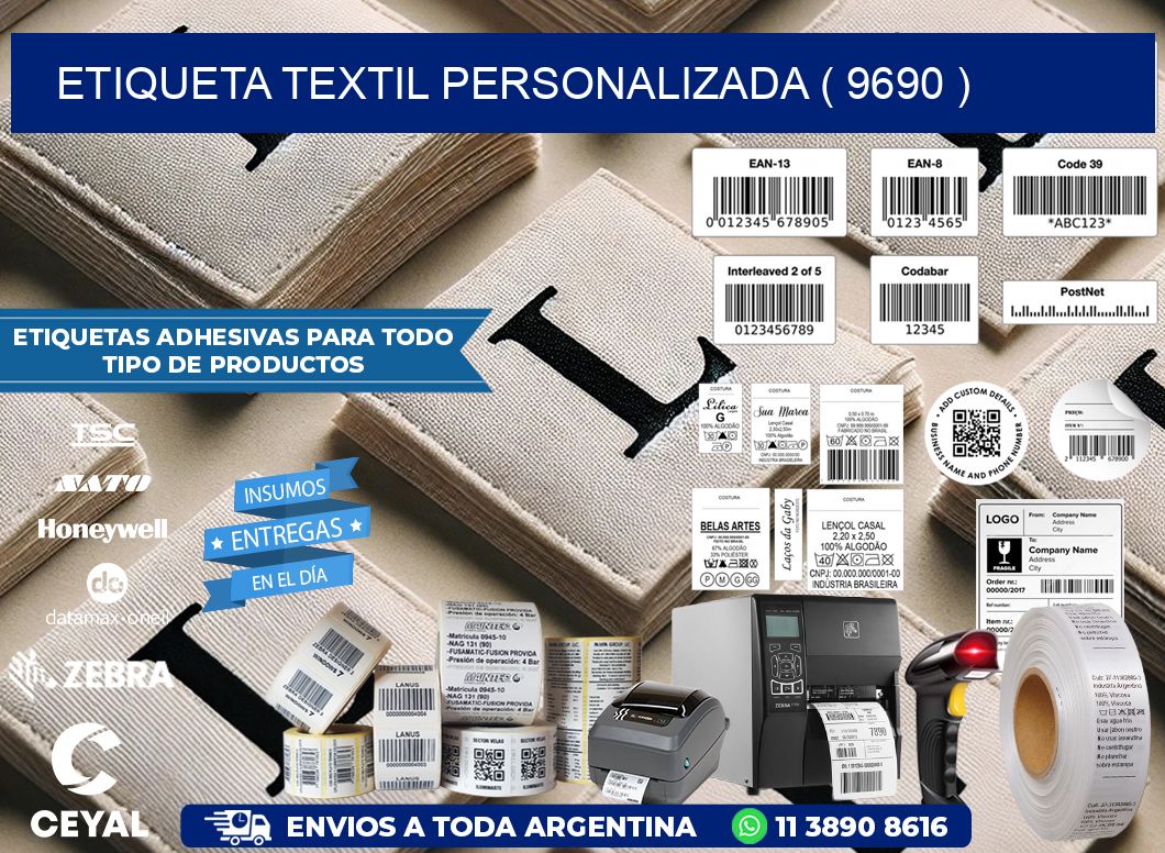 ETIQUETA TEXTIL PERSONALIZADA ( 9690 )