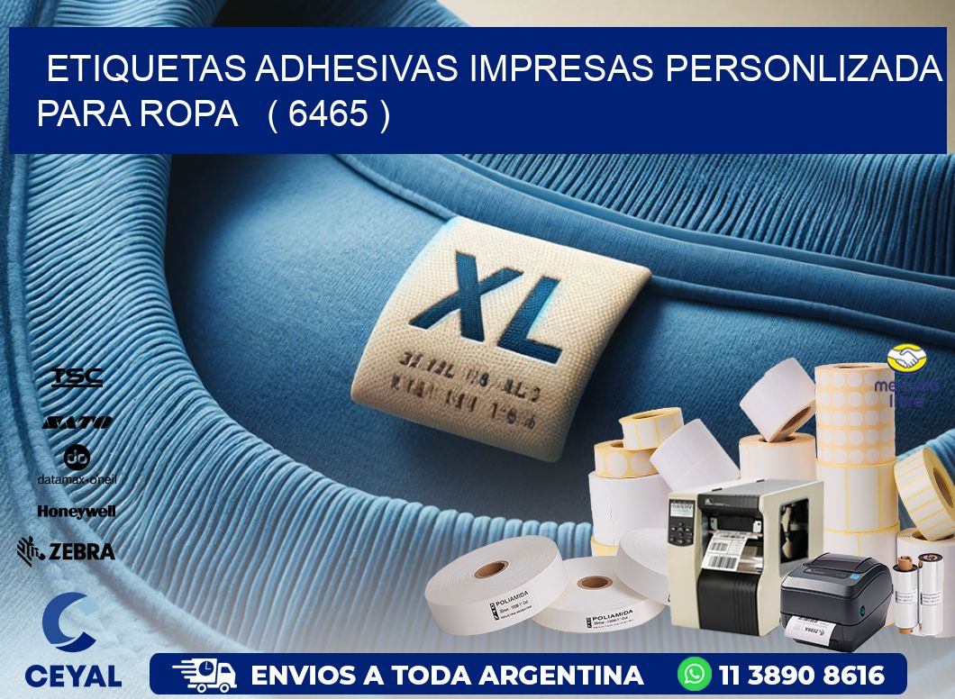 ETIQUETAS ADHESIVAS IMPRESAS PERSONLIZADA PARA ROPA   ( 6465 )