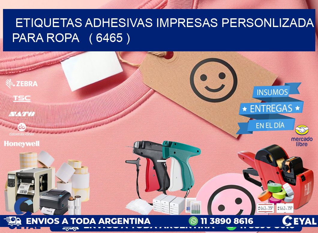 ETIQUETAS ADHESIVAS IMPRESAS PERSONLIZADA PARA ROPA   ( 6465 )