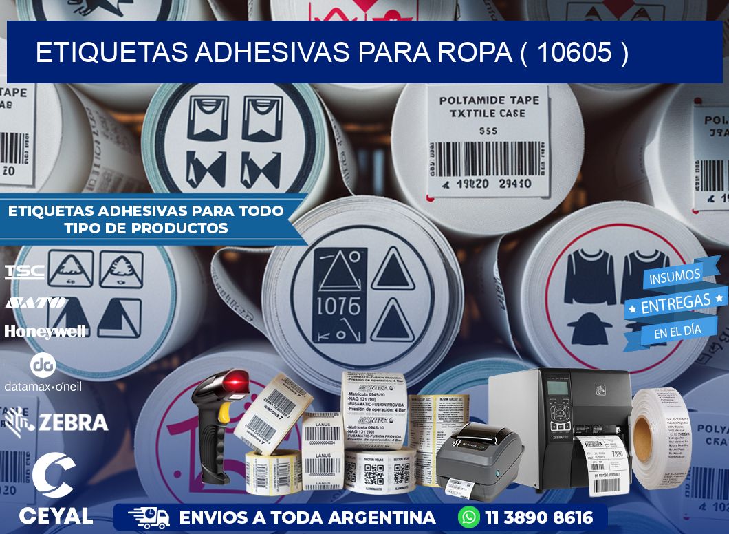 ETIQUETAS ADHESIVAS PARA ROPA ( 10605 )